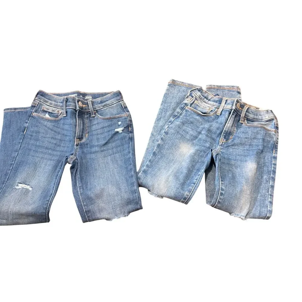 Old Navy Rock Star Jeggings Gril's size 10 Distressed 2 pair